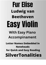 Fur Elise Easy Violin with Easy Piano Accompaniment Sheet Music