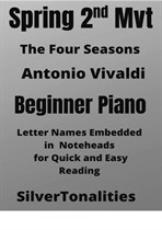 Spring Second Movement Four Seasons Beginner Piano Sheet Music